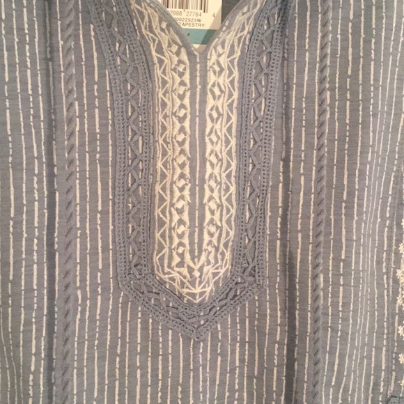 STYLE & CO PLUS SIZE CROCHET TRIM SLEEVE TOP - Picture 6 of 10